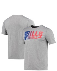 New Era Heathered Gray Buffalo Bills Combine Authentic Game On T Shirt