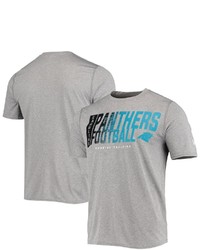 New Era Heathered Gray Carolina Panthers Combine Authentic Game On T Shirt