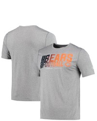 New Era Heathered Gray Chicago Bears Combine Authentic Game On T Shirt