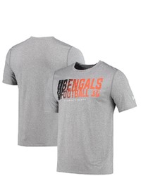 New Era Heathered Gray Cincinnati Bengals Combine Authentic Game On T Shirt