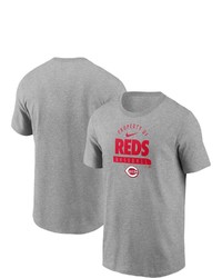 Nike Heathered Gray Cincinnati Reds Primetime Property Of Practice T Shirt In Heather Gray At Nordstrom