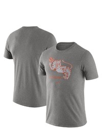 Nike Heathered Gray Clemson Tigers Old School Logo Tri Blend T Shirt In Heather Gray At Nordstrom