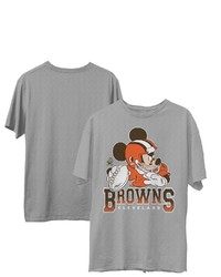 Junk Food Heathered Gray Cleveland Browns Disney Mickey Qb T Shirt In Heather Gray At Nordstrom
