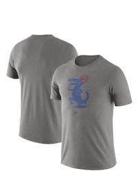 Nike Heathered Gray Florida Gators Old School Logo Tri Blend T Shirt In Heather Gray At Nordstrom
