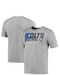 New Era Heathered Gray Indianapolis Colts Combine Authentic Game On T Shirt