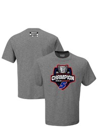HENDRICK MOTORSPORTS TEAM COLLECTION Heathered Gray Kyle Larson 2021 Nascar Cup Series Champion Trophy T Shirt
