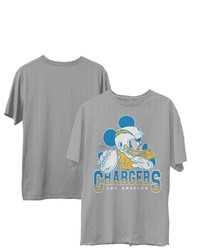 Junk Food Heathered Gray Los Angeles Chargers Disney Mickey Qb T Shirt In Heather Gray At Nordstrom