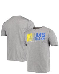 New Era Heathered Gray Los Angeles Rams Combine Authentic Game On T Shirt
