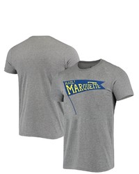 HOMEFIELD Heathered Gray Marquette Golden Eagles Vintage Hail Marquette Tri Blend T Shirt