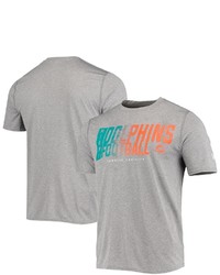 New Era Heathered Gray Miami Dolphins Combine Authentic Game On T Shirt