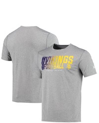 New Era Heathered Gray Minnesota Vikings Combine Authentic Game On T Shirt