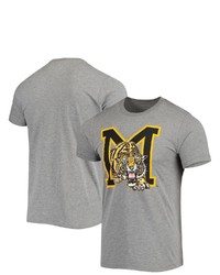 HOMEFIELD Heathered Gray Missouri Tigers Vintage 1940s Logo Tri Blend T Shirt