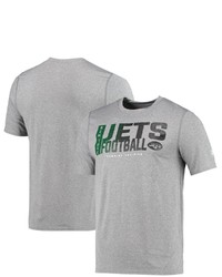 New Era Heathered Gray New York Jets Combine Authentic Game On T Shirt
