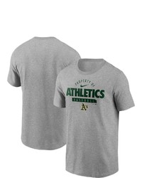 Nike Heathered Gray Oakland Athletics Primetime Property Of Practice T Shirt
