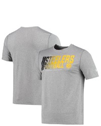 New Era Heathered Gray Pittsburgh Ers Combine Authentic Game On T Shirt