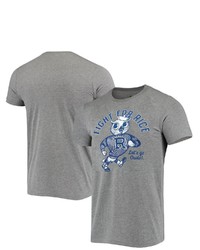 HOMEFIELD Heathered Gray Rice Owls Vintage Fight For Rice Tri Blend T Shirt