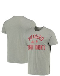 adidas Heathered Gray Rutgers Scarlet Knights Sideline Locker Heritage Roready T Shirt