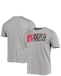 New Era Heathered Gray San Francisco 49ers Combine Authentic Game On T Shirt