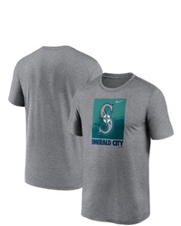 Nike Heathered Gray Seattle Mariners Local Logo Legend T Shirt In Heather Gray At Nordstrom