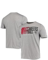 New Era Heathered Gray Tampa Bay Buccaneers Combine Authentic Game On T Shirt