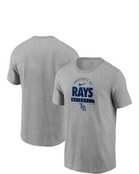 Nike Heathered Gray Tampa Bay Rays Primetime Property Of Practice T Shirt