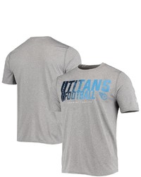 New Era Heathered Gray Tennessee Titans Combine Authentic Game On T Shirt