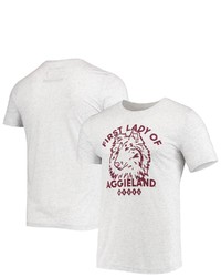 HOMEFIELD Heathered Gray Texas A M Aggies Vintage First Lady Of Aggieland Tri Blend T Shirt