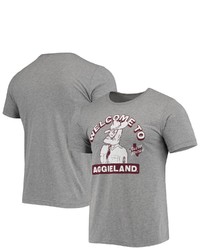 HOMEFIELD Heathered Gray Texas A M Aggies Vintage Welcome To Aggieland Tri Blend T Shirt