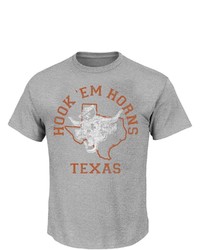 PROFILE Heathered Gray Texas Longhorns Bevo State Big Tall T Shirt