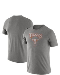 Nike Heathered Gray Texas Longhorns Old School Logo Tri Blend T Shirt In Heather Gray At Nordstrom