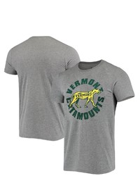 HOMEFIELD Heathered Gray Vermont Catamounts Vintage Logo Tri Blend T Shirt