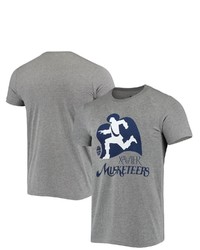 HOMEFIELD Heathered Gray Xavier Musketeers Vintage Basketball Tri Blend T Shirt In Heather Gray At Nordstrom