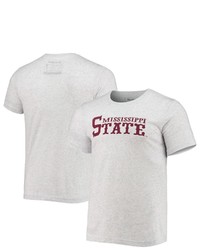 HOMEFIELD Heathered White Mississippi State Bulldogs Vintage Baseball Tri Blend T Shirt At Nordstrom