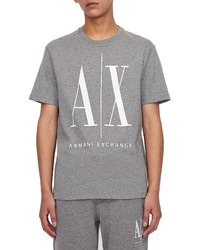 Armani Exchange Icon Logo Graphic Tee In Grey At Nordstrom