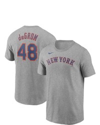 Nike Jacob Degrom Gray New York Mets Name Number T Shirt At Nordstrom