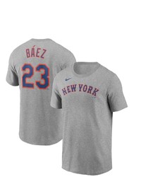 Nike Javier Bz Heathered Gray New York Mets Name Number T Shirt In Heather Gray At Nordstrom