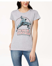 Hybrid Juniors Black Panther Graphic Print T Shirt