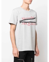 Alexander McQueen Logo And Zip Print T Shirt