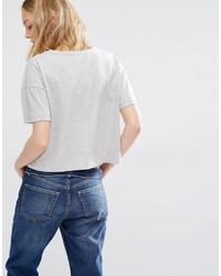 Calvin Klein Logo Boxy Cropped T Shirt