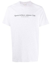 Sporty & Rich Logo Crew Neck T Shirt