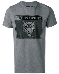 Plein Sport Logo Embossed Crew Neck T Shirt
