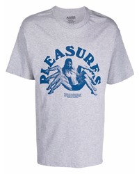 Pleasures Logo Graphic Print Cotton T Shirt