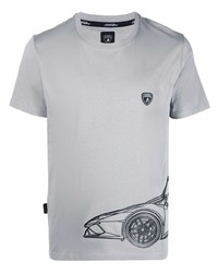 Automobili Lamborghini Logo Patch Cotton T Shirt