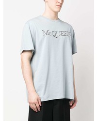 Alexander McQueen Logo Print Cotton T Shirt