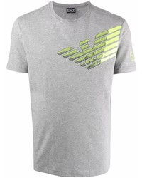 Ea7 Emporio Armani Logo Print Cotton T Shirt