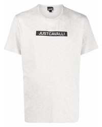 Just Cavalli Logo Print Cotton T Shirt