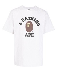 A Bathing Ape Logo Print Cotton T Shirt