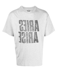 Aries Logo Print Cotton T Shirt