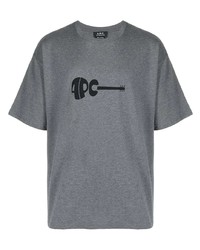 A.P.C. Logo Print Crew Neck T Shirt