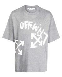 Off-White Logo Print Detail T Shirt